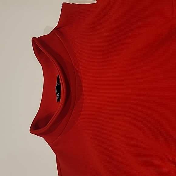 Express Cut Out Cold Shoulder Stretch Dress Red Small - Picture 11 of 12